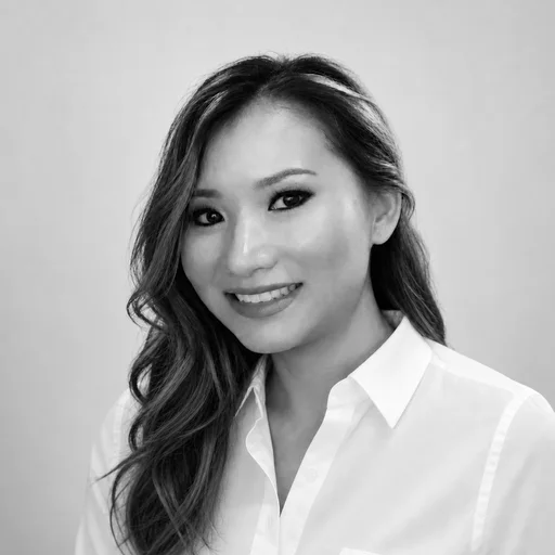Black-and-white portrait of Julia
